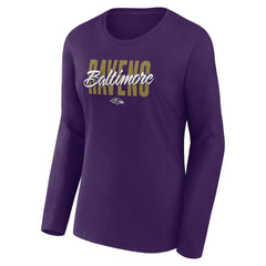 Logo Athletic Women's Grip Long Sleeve T-Shirt - Baltimore Ravens T-shirts