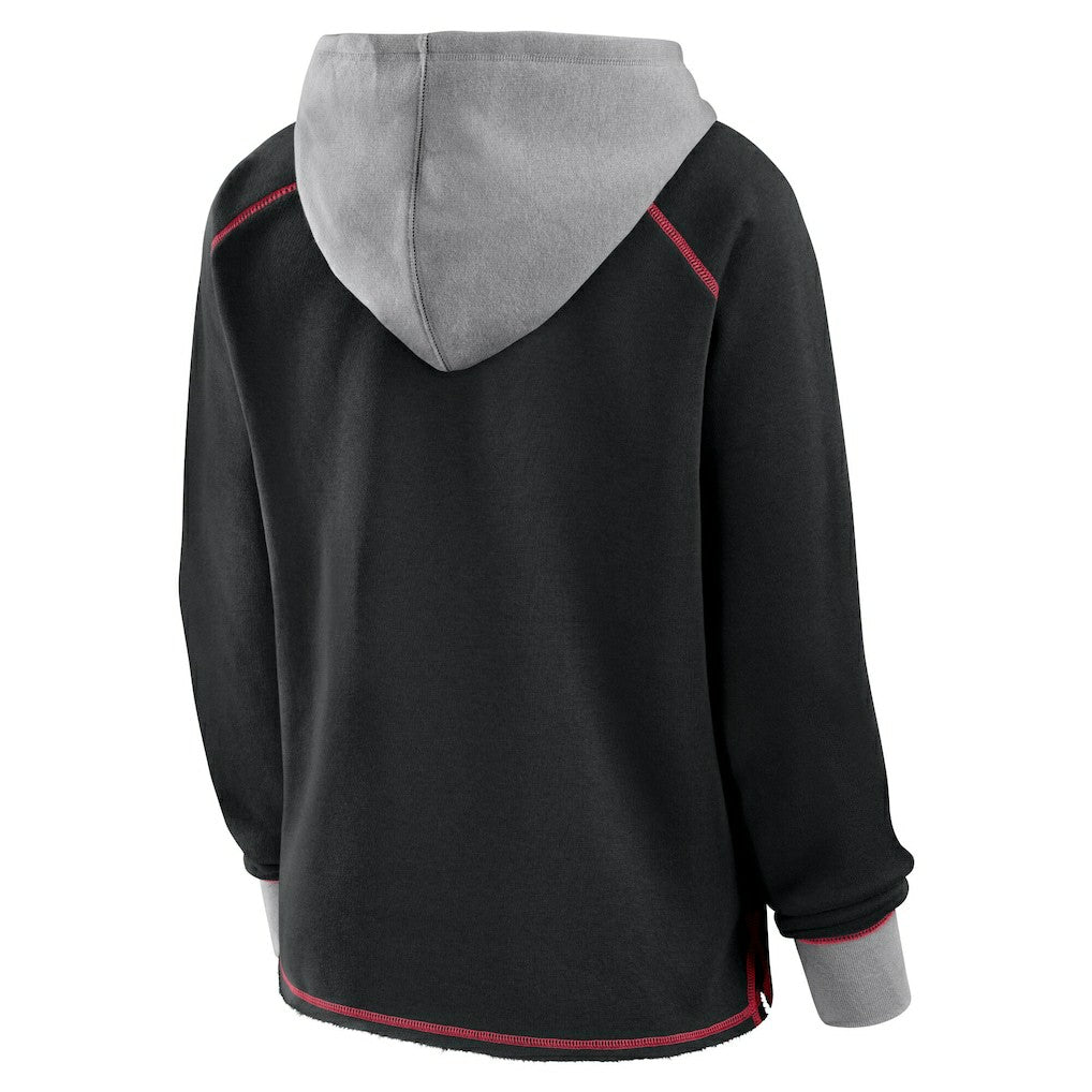 Logo Athletic Women's Boom Fleece Pullover V-Neck Hoodie - Atlanta Falcons Hoodies