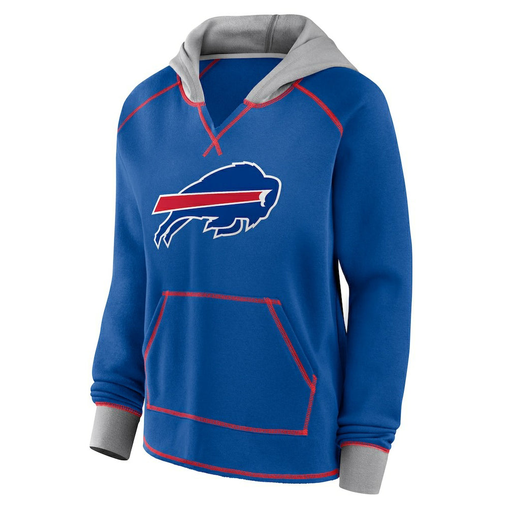 Logo Athletic Women's Boom Fleece Pullover V-Neck Hoodie - Buffalo Bills Hoodies
