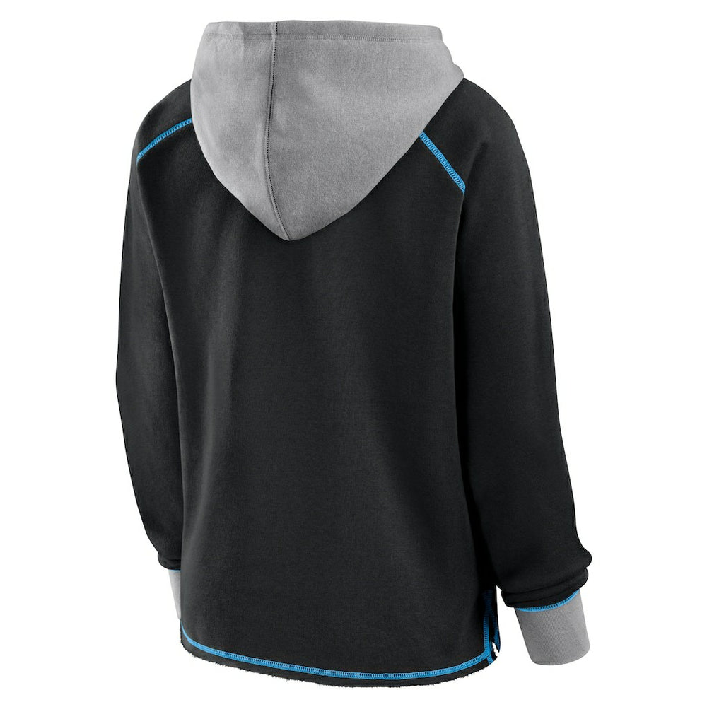 Logo Athletic Women's Boom Fleece Pullover V-Neck Hoodie - Carolina Panthers Hoodies