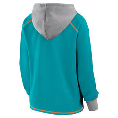 Logo Athletic Women's Boom Fleece Pullover V-Neck Hoodie - Miami Dolphins Hoodies