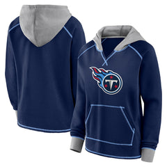 Logo Athletic Women's Boom Fleece Pullover V-Neck Hoodie - Tennessee Titans Hoodies