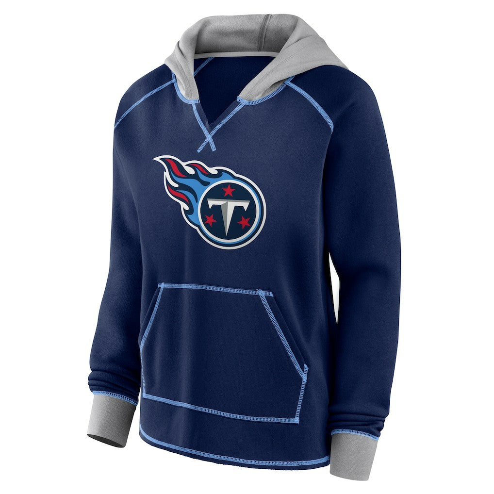 Logo Athletic Women's Boom Fleece Pullover V-Neck Hoodie - Tennessee Titans Hoodies