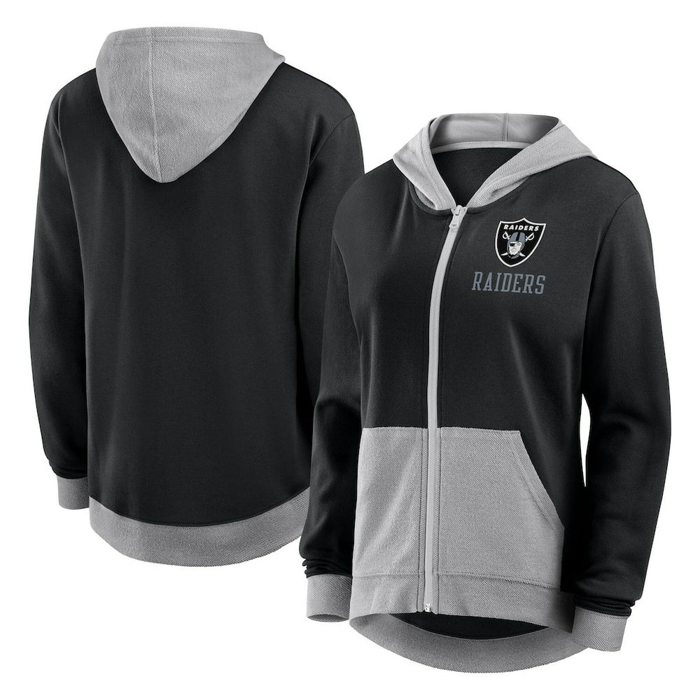 Logo Athletic Women's Hit It French Terry Full-Zip Hoodie - Las Vegas Raiders Hoodies