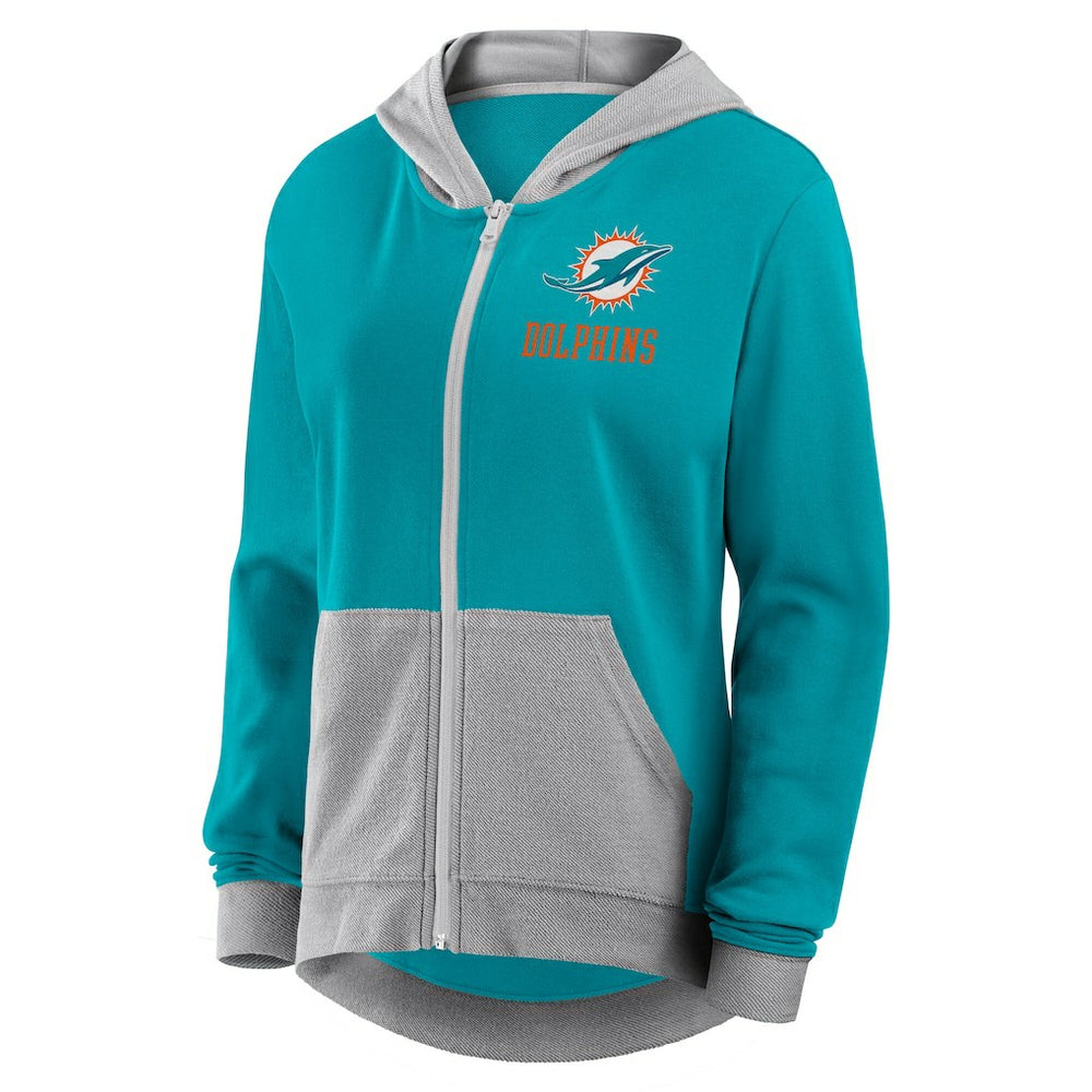 Logo Athletic Women's Hit It French Terry Full-Zip Hoodie - Miami Dolphins Hoodies