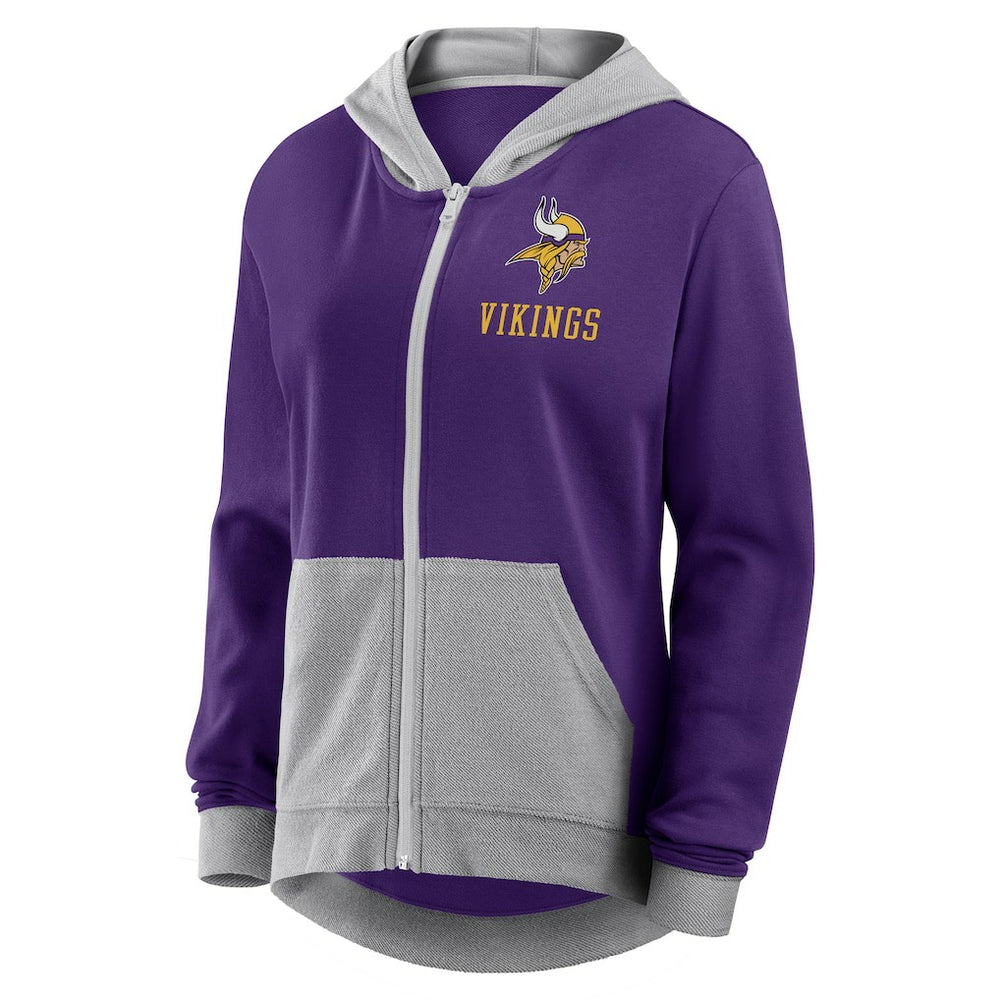 Logo Athletic Women's Hit It French Terry Full-Zip Hoodie - Minnesota Vikings Hoodies