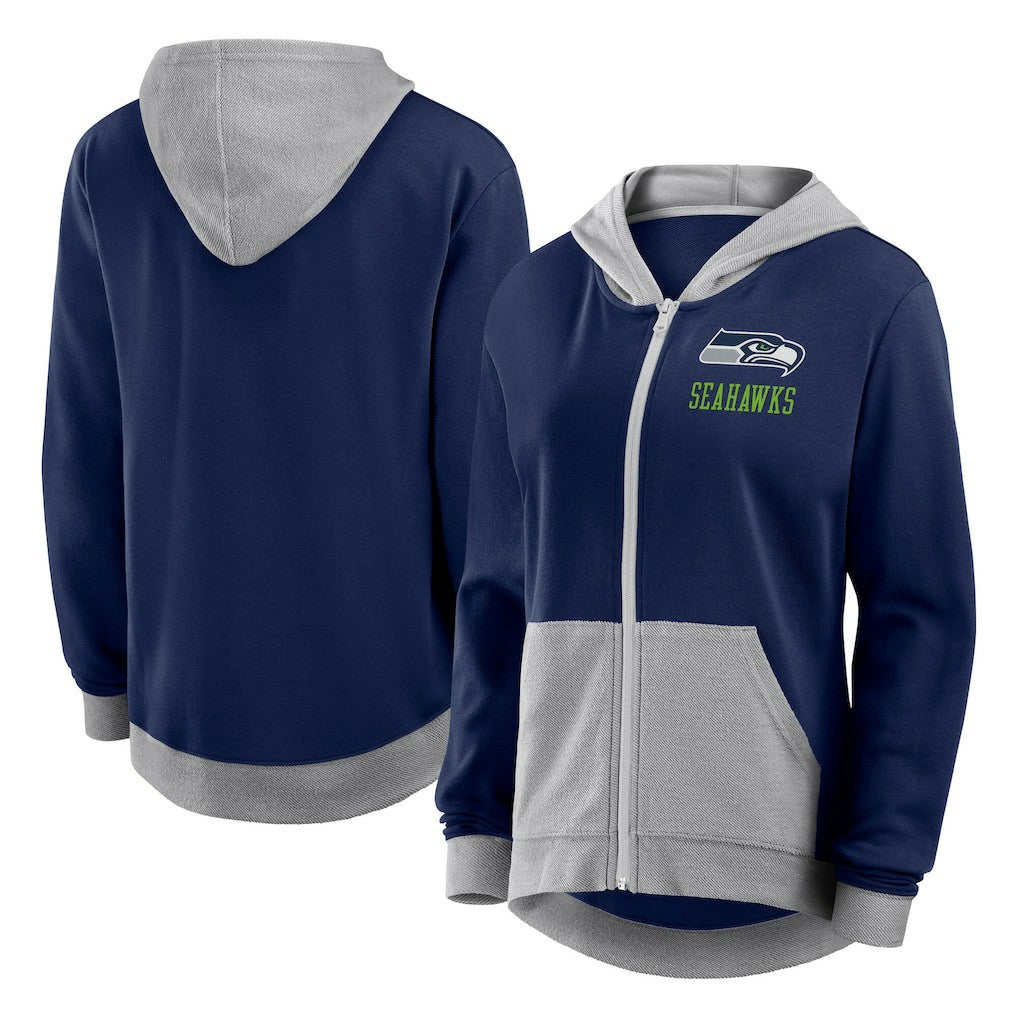 Logo Athletic Women's Hit It French Terry Full-Zip Hoodie - Seattle Seahawks Hoodies