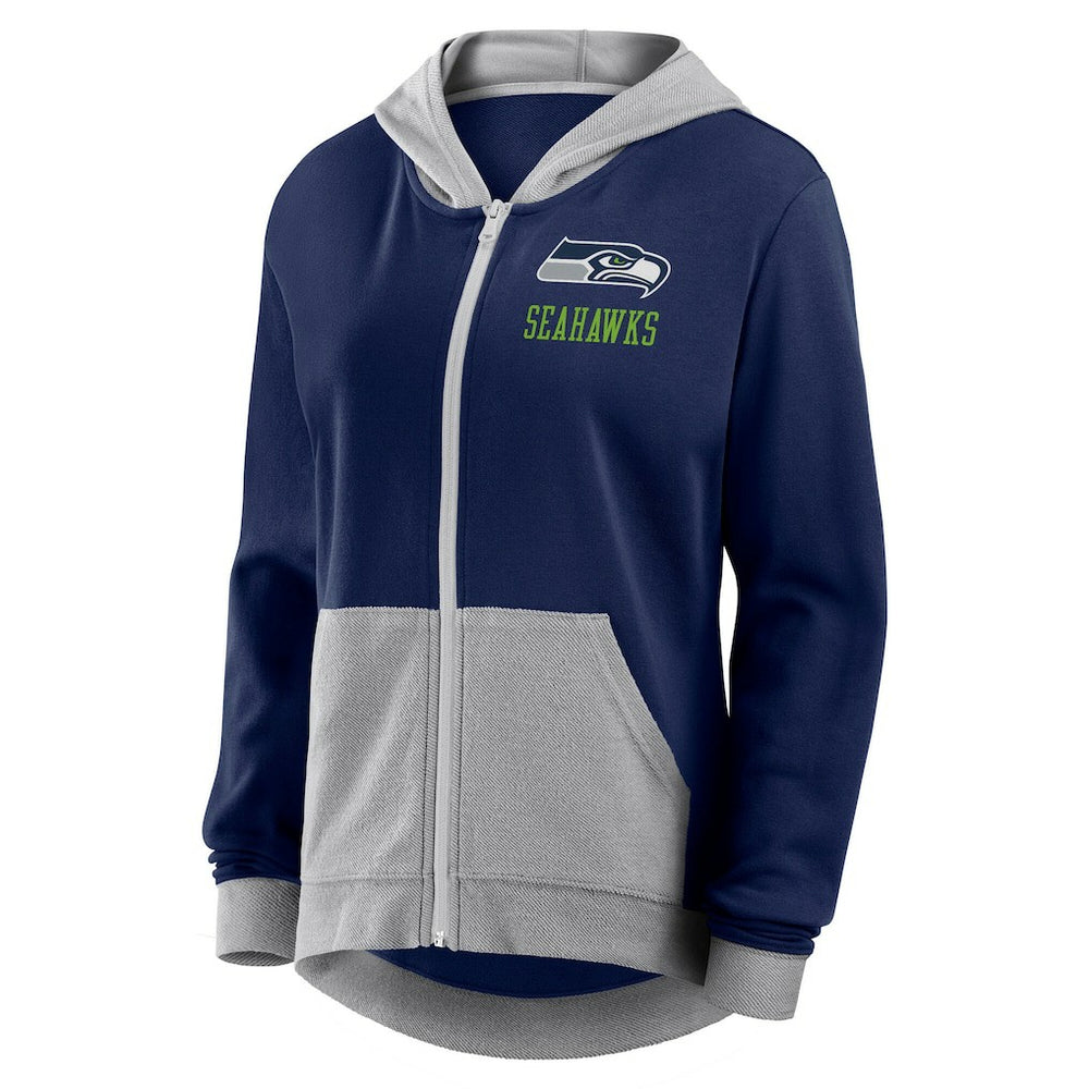 Logo Athletic Women's Hit It French Terry Full-Zip Hoodie - Seattle Seahawks Hoodies