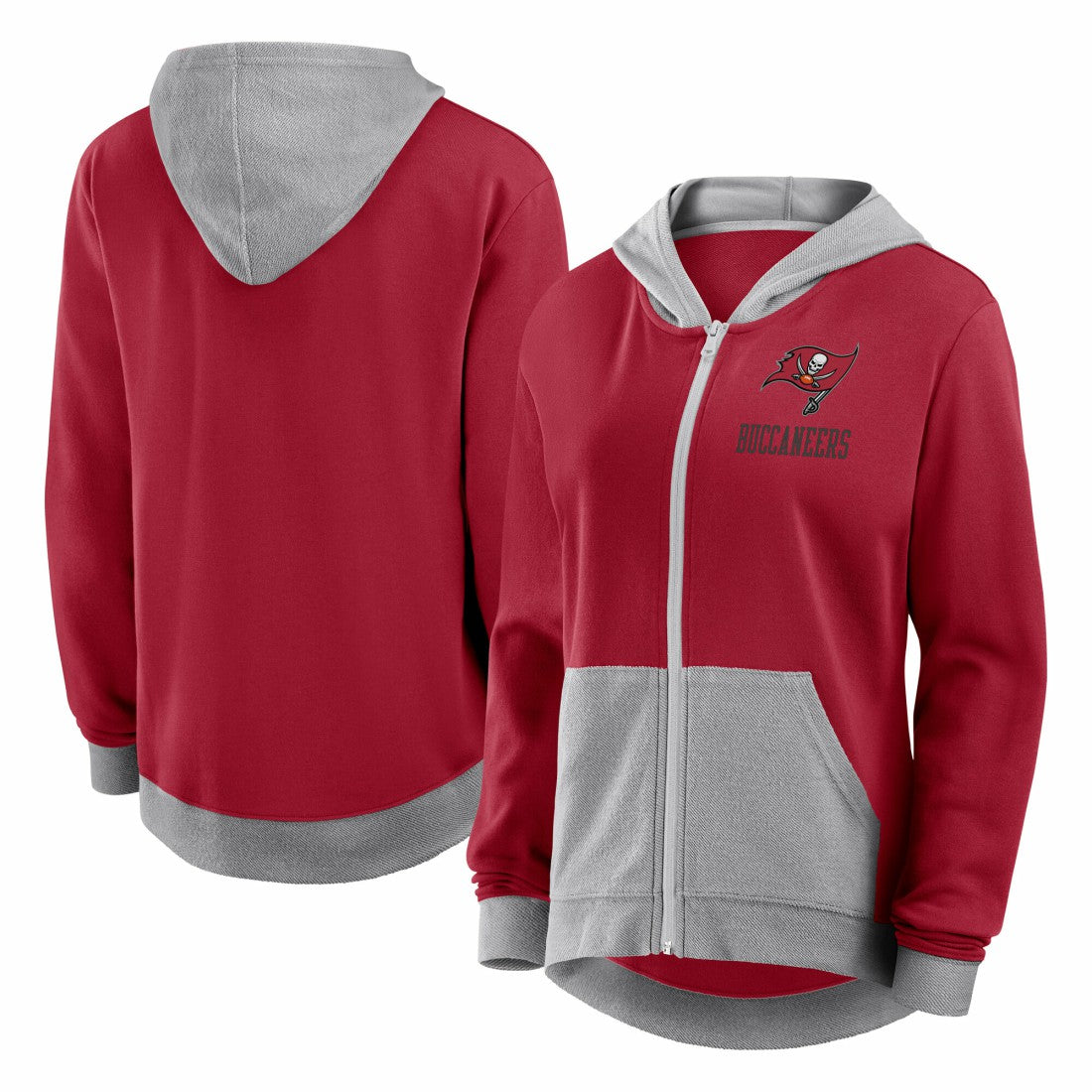 Logo Athletic Women's Hit It French Terry Full-Zip Hoodie - Tampa Bay Buccaneers Hoodies
