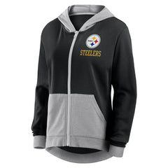 Logo Athletic Women's Hit It French Terry Full-Zip Hoodie - Pittsburgh Steelers Hoodies