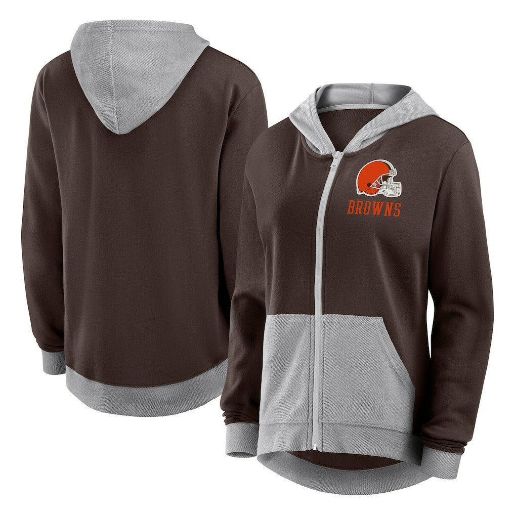 Logo Athletic Women's Hit It French Terry Full-Zip Hoodie - Cleveland Browns Hoodies