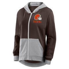 Logo Athletic Women's Hit It French Terry Full-Zip Hoodie - Cleveland Browns Hoodies