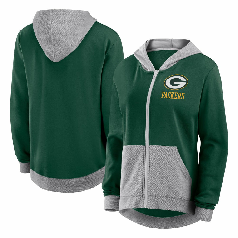 Logo Athletic Women's Hit It French Terry Full-Zip Hoodie - Green Bay Packers Hoodies