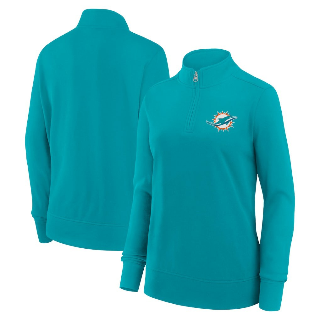 Logo Athletic Women's Velocity Quarter-Zip Jacket - Miami Dolphins Jackets