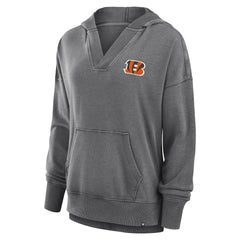 Women's Initiative Snow Wash French Terry V-Neck Pullover Hoodie - Cincinnati Bengals Hoodies