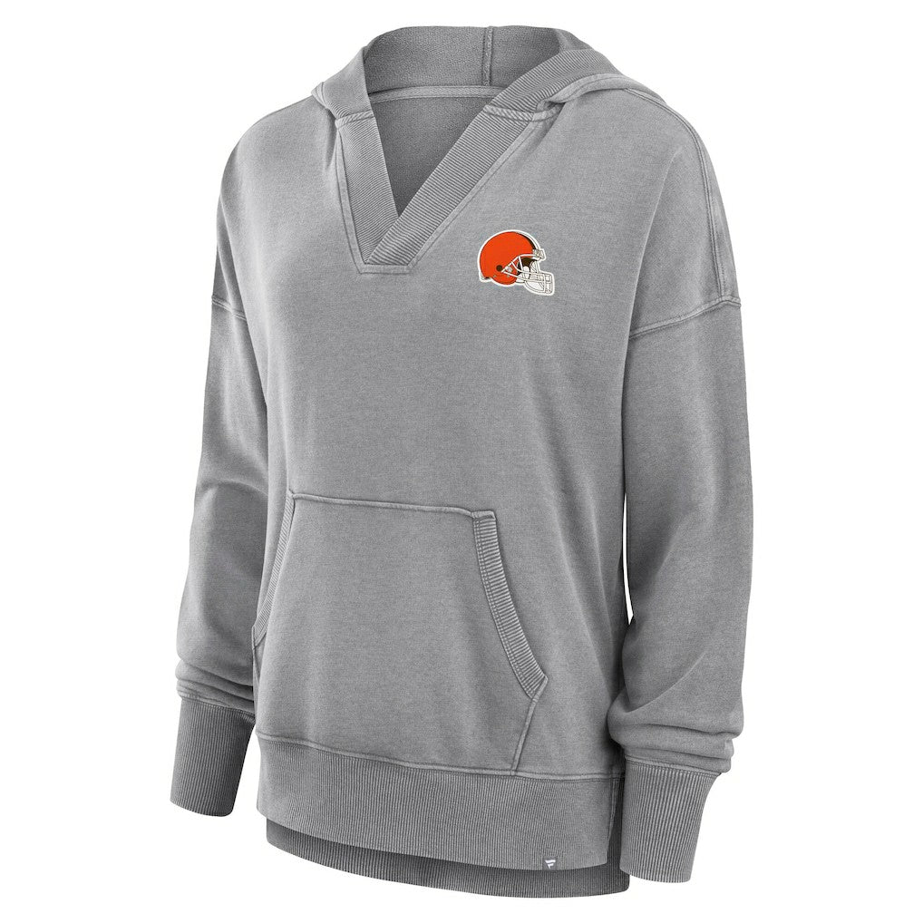 Women's Initiative Snow Wash French Terry V-Neck Pullover Hoodie - Cleveland Browns Hoodies