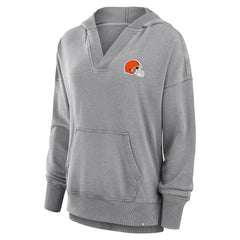 Women's Initiative Snow Wash French Terry V-Neck Pullover Hoodie - Cleveland Browns Hoodies