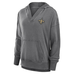 Women's Initiative Snow Wash French Terry V-Neck Pullover Hoodie - New Orleans Saints Hoodies
