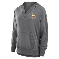 Women's Initiative Snow Wash French Terry V-Neck Pullover Hoodie - Minnesota Vikings Hoodies