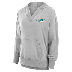Women's Initiative Snow Wash French Terry V-Neck Pullover Hoodie - Miami Dolphins Hoodies