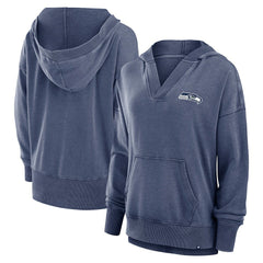Women's Initiative Snow Wash French Terry V-Neck Pullover Hoodie - Seattle Seahawks Hoodies