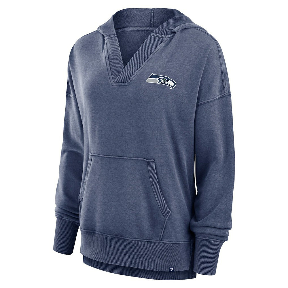 Women's Initiative Snow Wash French Terry V-Neck Pullover Hoodie - Seattle Seahawks Hoodies