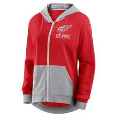 NHL Detroit Red Wings Logo Athletic Women's Hit It French Terry Full-Zip Hoodie