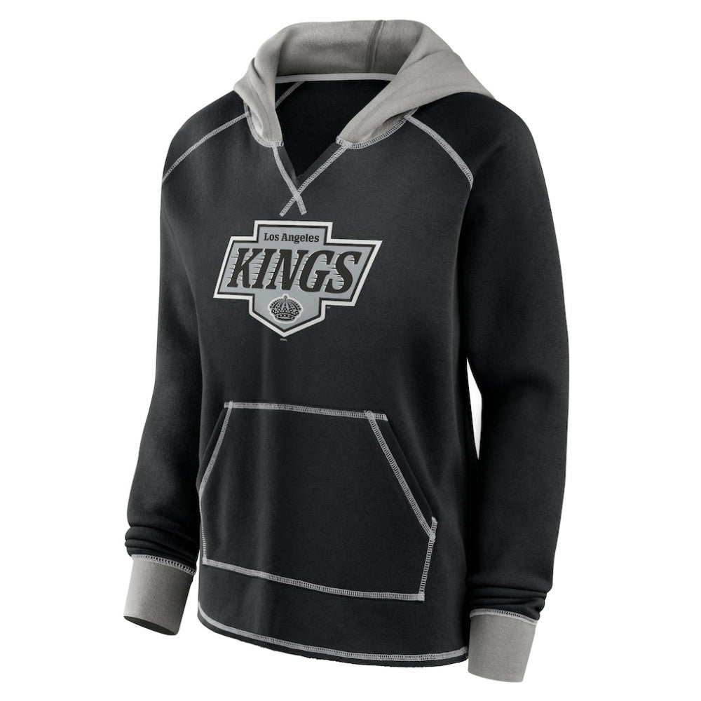 NHL Los Angeles Kings Logo Athletic Women's Hit It French Terry Full-Zip Hoodie