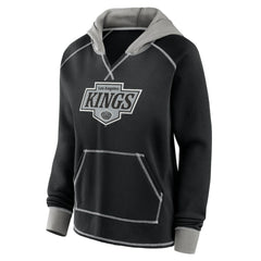 NHL Los Angeles Kings Logo Athletic Women's Hit It French Terry Full-Zip Hoodie