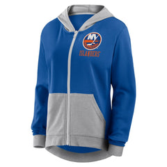 NHL New York Islanders Logo Athletic Women's Hit It French Terry Full-Zip Hoodie