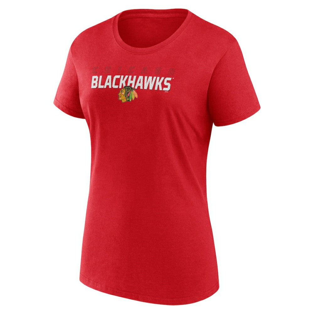 NHL Chicago Blackhawks Logo Athletic Women's Launch Scoop Neck T-Shirt