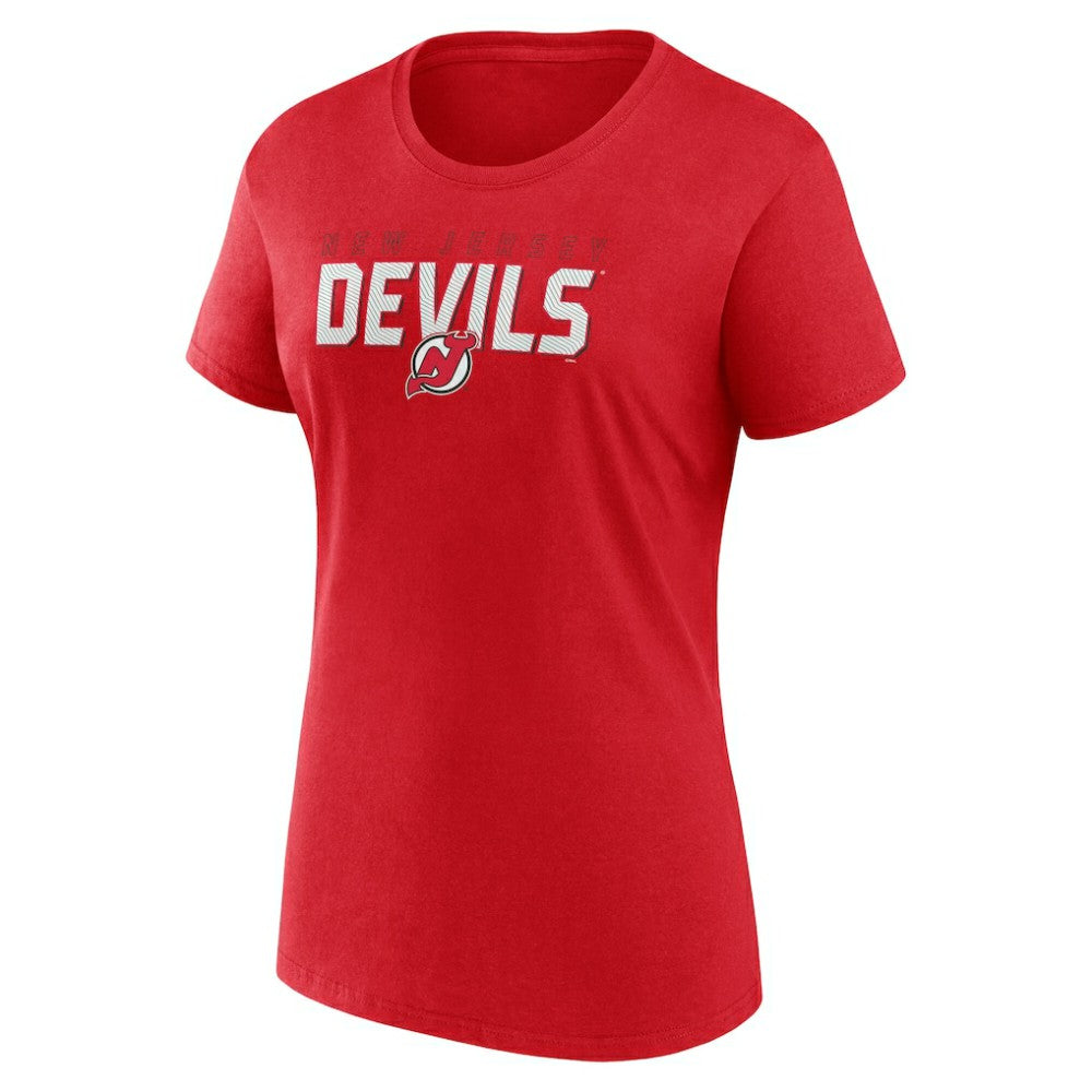 NHL New Jersey Devils Logo Athletic Women's Launch Scoop Neck T-Shirt