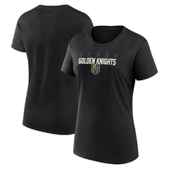 NHL Vegas Golden Knights Logo Athletic Women's Launch Scoop Neck T-Shirt