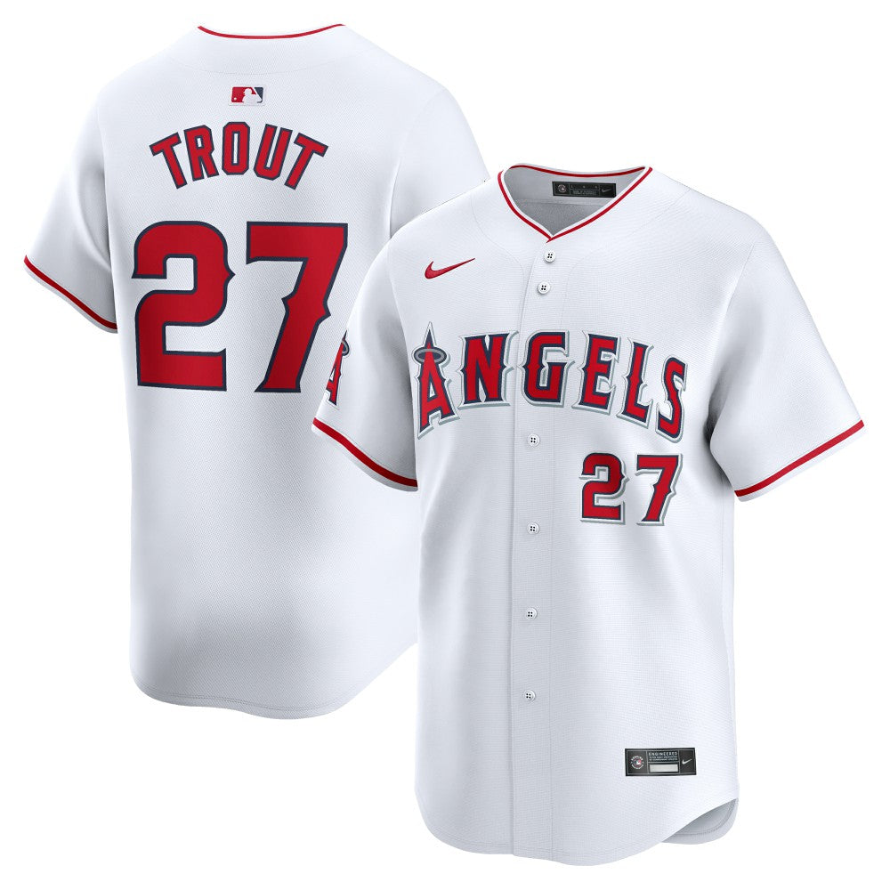 White Mike Trout Los Angeles Angels Nike Youth Home Limited Player Jersey