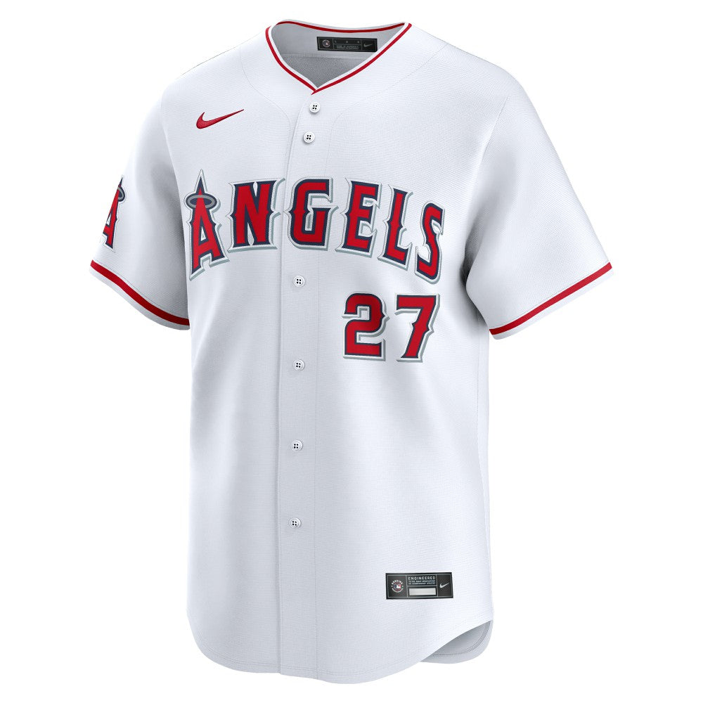 White Mike Trout Los Angeles Angels Nike Youth Home Limited Player Jersey