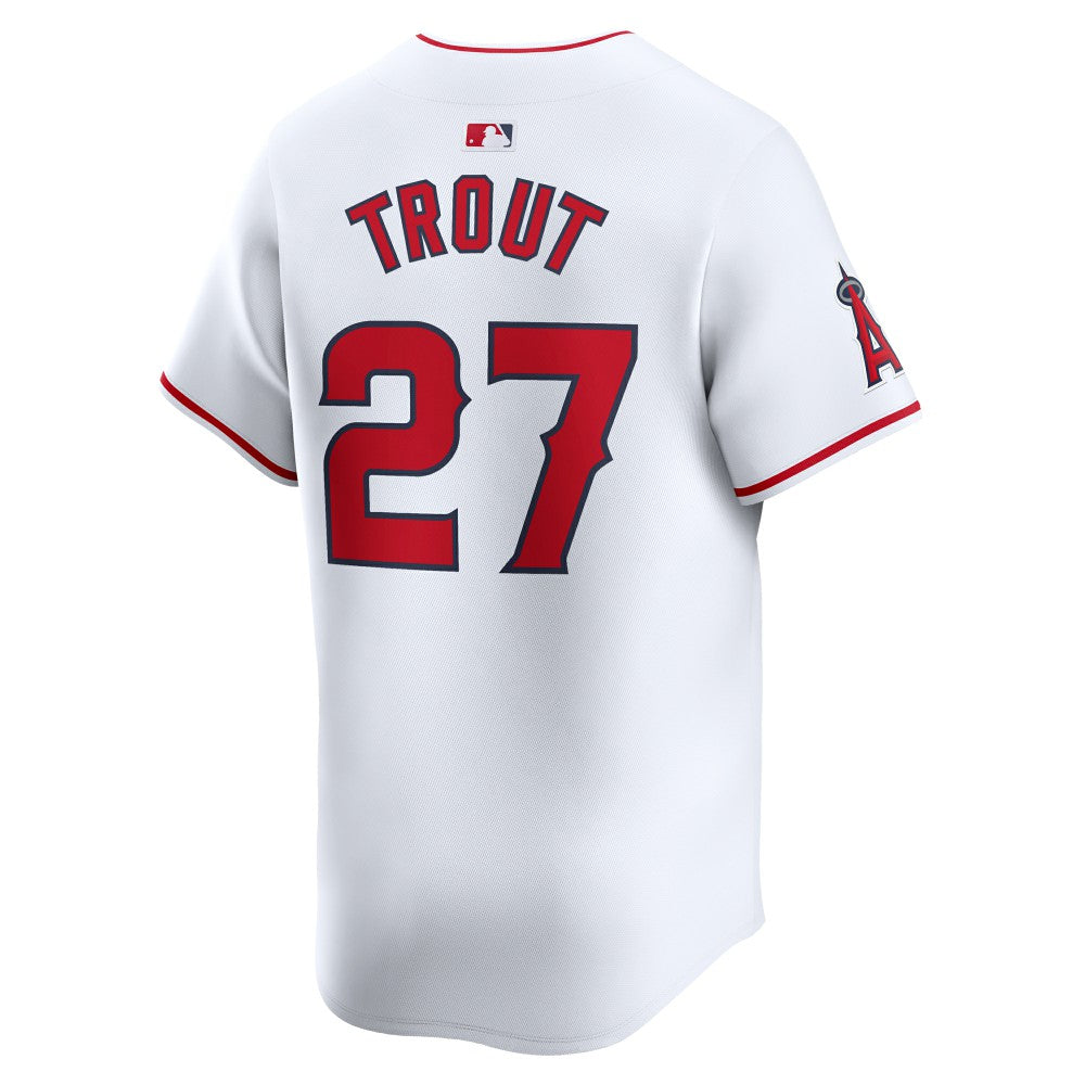White Mike Trout Los Angeles Angels Nike Youth Home Limited Player Jersey