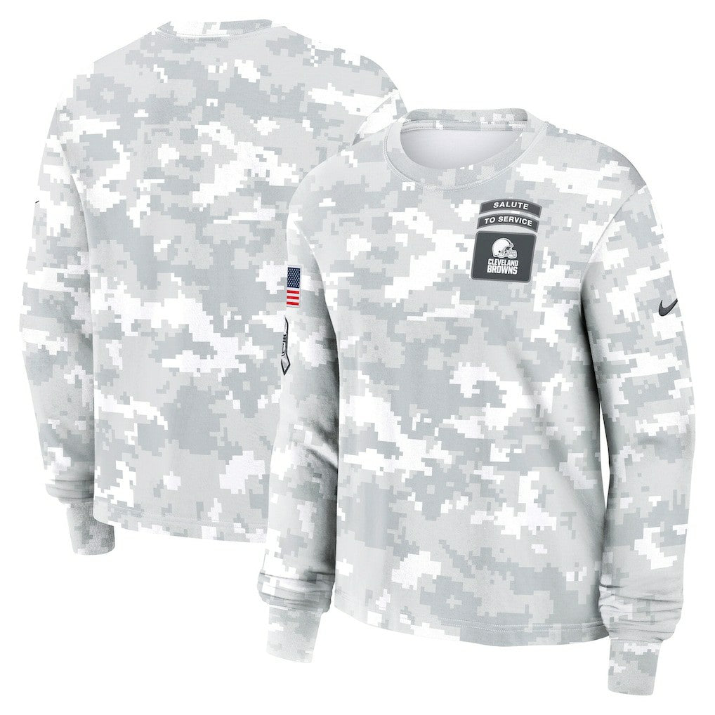 Women's 2024 Salute To Service Dri-FIT Long Sleeve T-Shirt - Cleveland Browns T-shirts