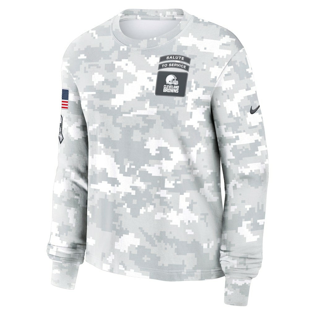 Women's 2024 Salute To Service Dri-FIT Long Sleeve T-Shirt - Cleveland Browns T-shirts