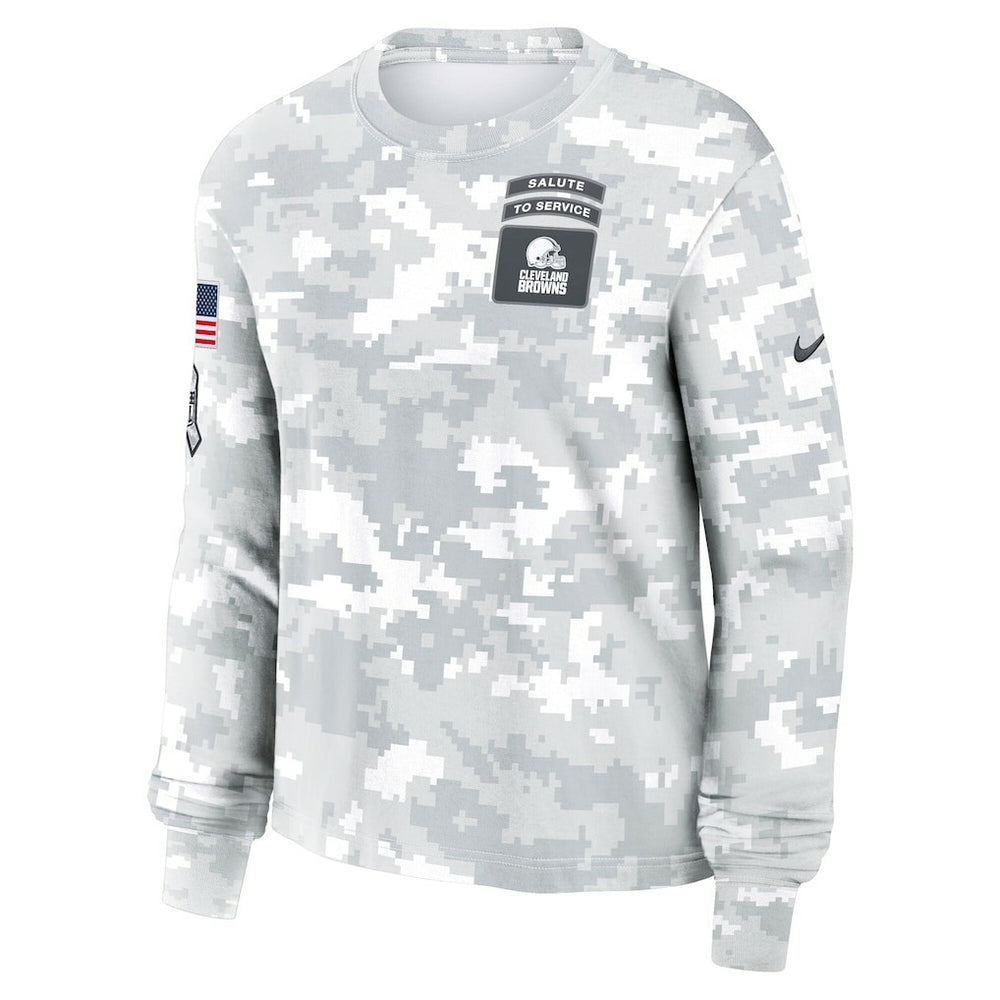 Women's 2024 Salute To Service Dri-FIT Long Sleeve T-Shirt - Cleveland Browns T-shirts