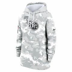 Women's 2024 Salute To Service Club Fleece Oversized Pullover Hoodie - Tennessee Titans Hoodies