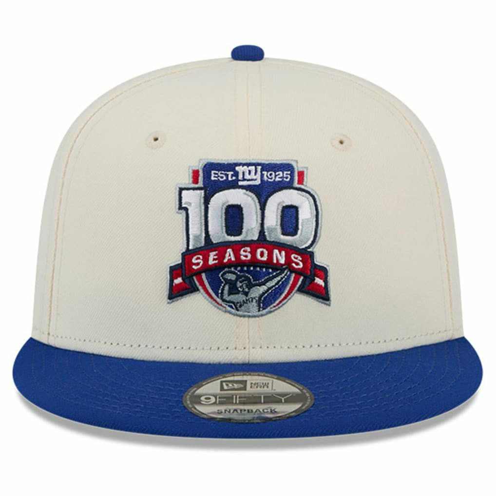 100th Season Two-Tone 9FIFTY Snapback Hat - New York Giants Hats