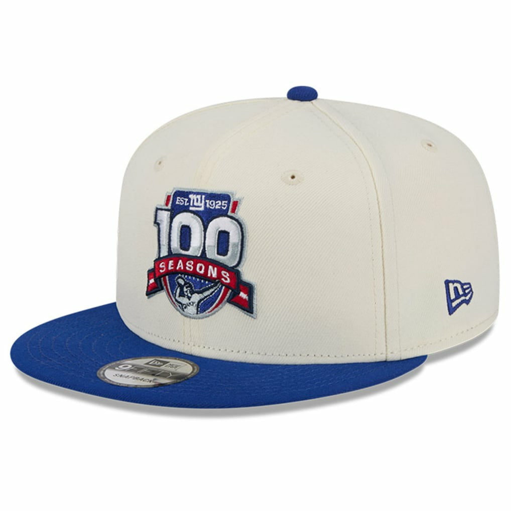 100th Season Two-Tone 9FIFTY Snapback Hat - New York Giants Hats