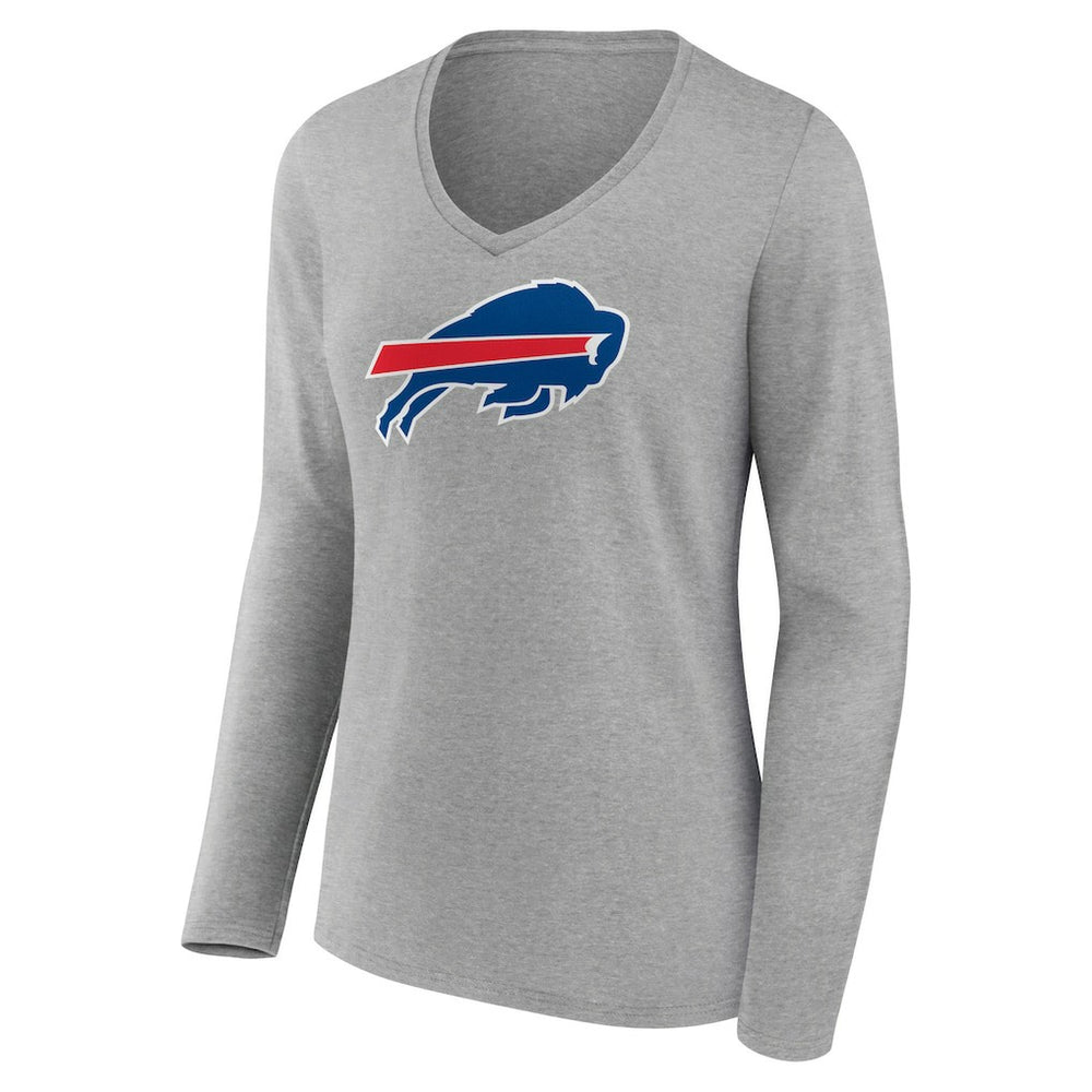 Josh Allen  Women's Icon Player Name & Number Long Sleeve V-Neck T-Shirt - Buffalo Bills T-shirts