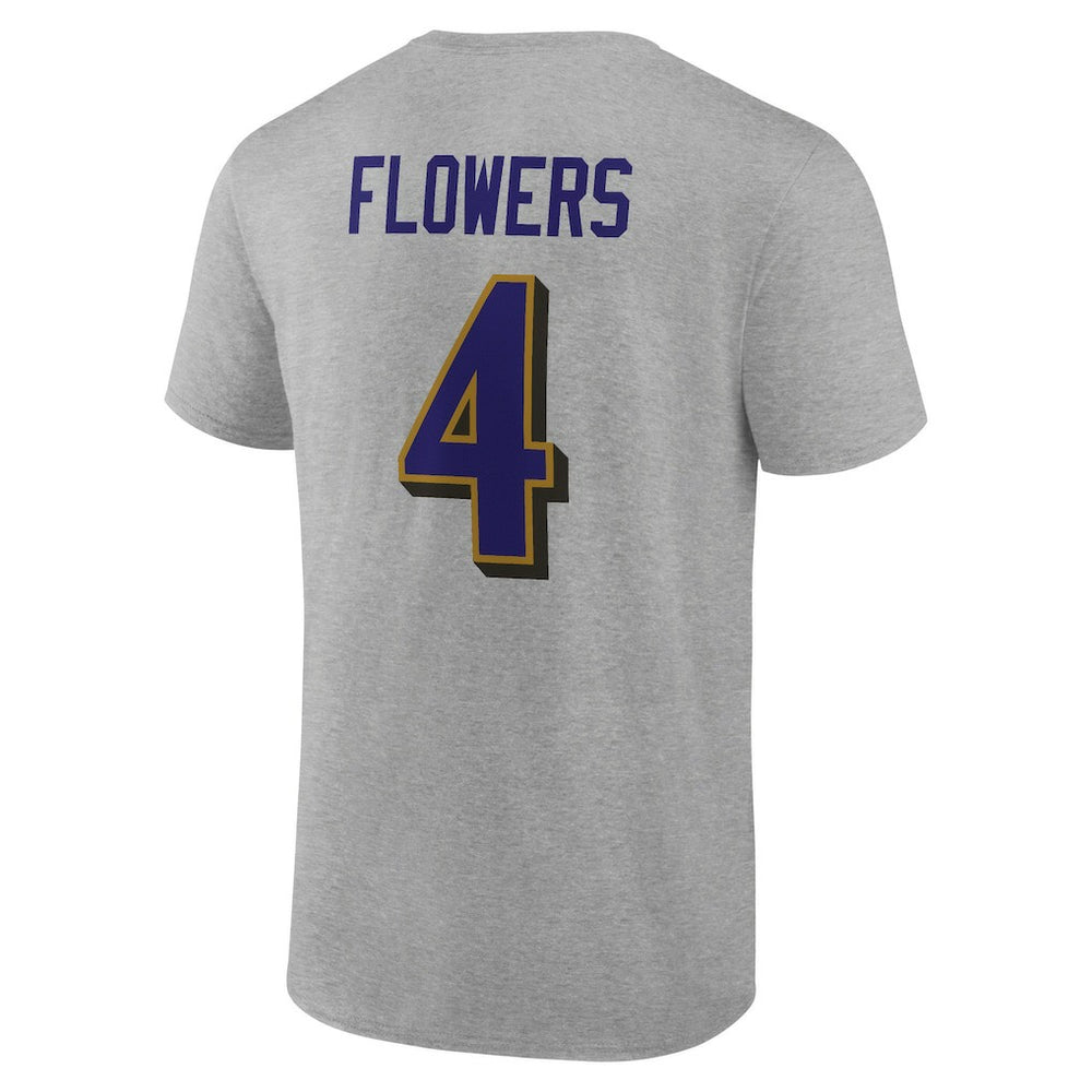 Zay Flowers  Icon Player Name & Number T-Shirt - Baltimore Ravens T-shirts