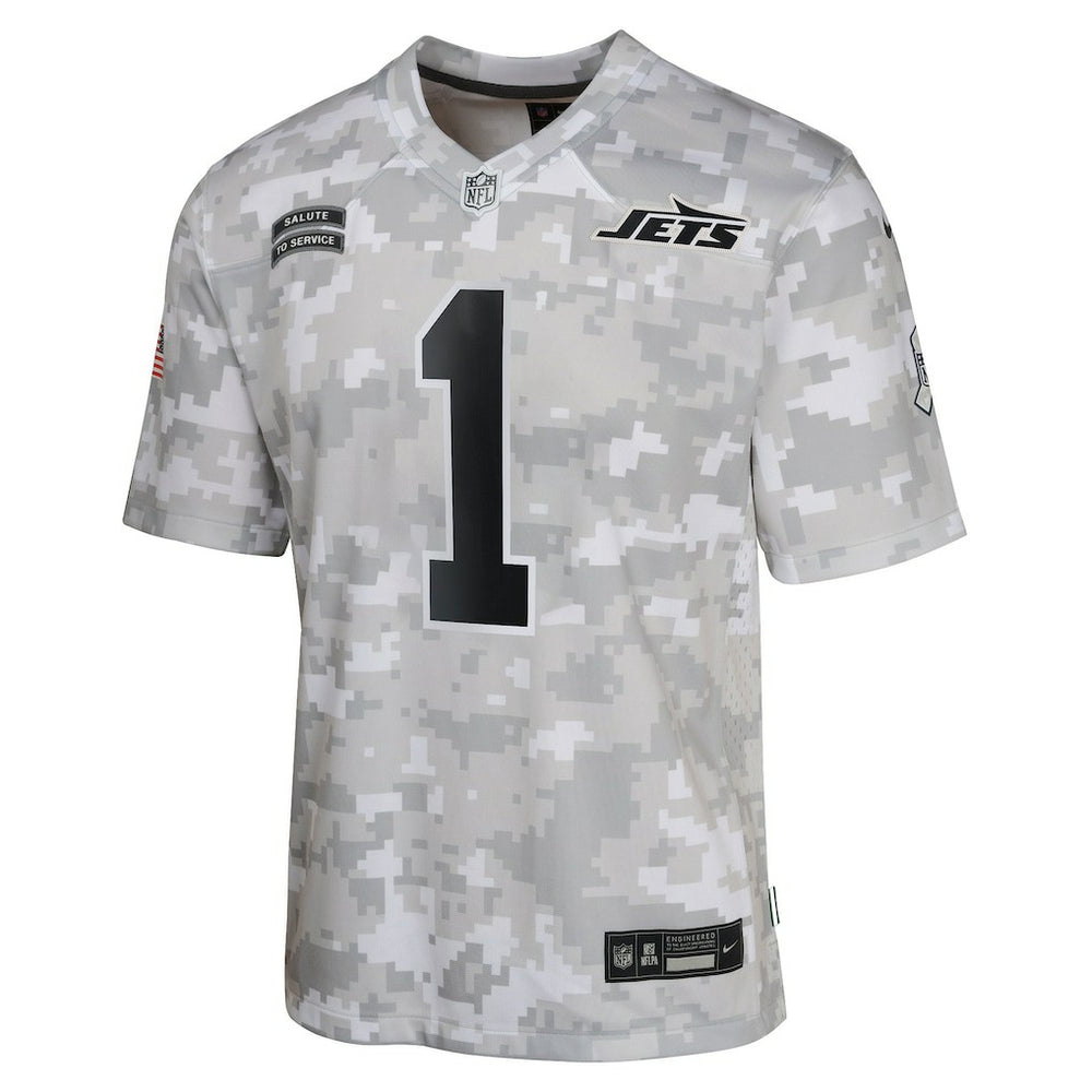 Sauce Gardner  Youth 2024 Salute to Service Game Jersey - New York Jets Jerseys