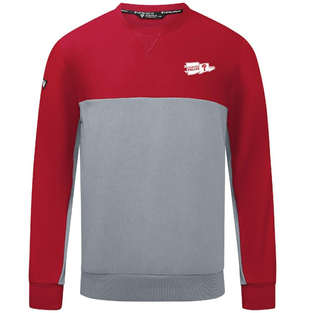 Red Philadelphia Phillies Levelwear  Legacy Rafters Pullover Sweatshirt