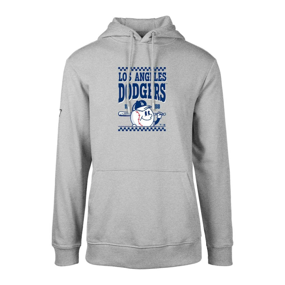 Gray Los Angeles Dodgers Levelwear  Podium Inaugural Pullover Hoodie