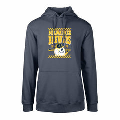 Navy Milwaukee Brewers Levelwear  Podium Inaugural Pullover Hoodie