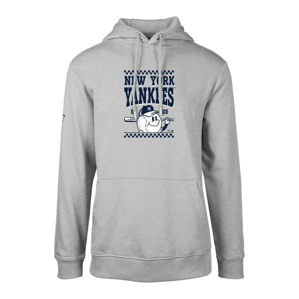 Gray New York Yankees Levelwear  Podium Inaugural Pullover Hoodie