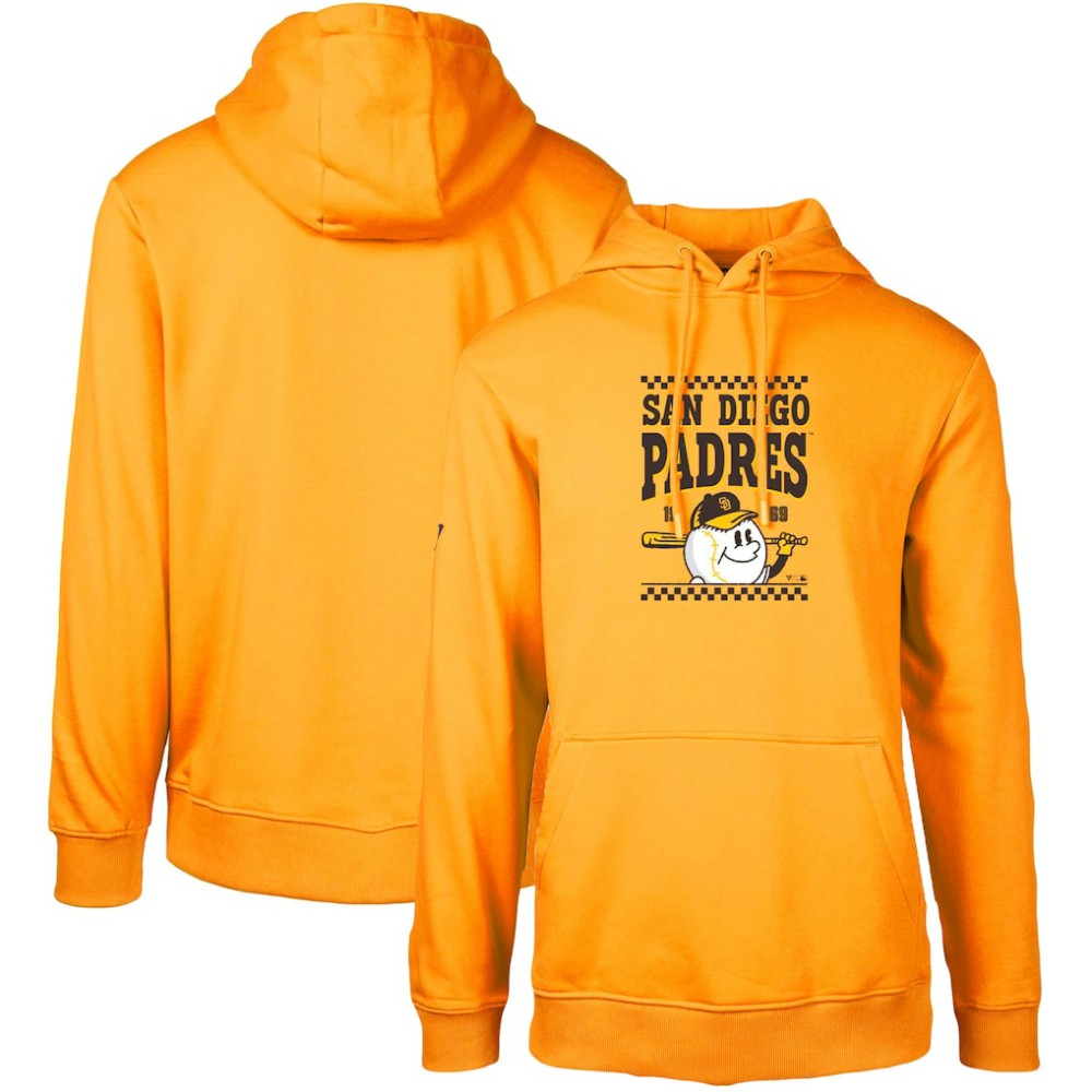Gold San Diego Padres Levelwear  Podium Inaugural Pullover Hoodie